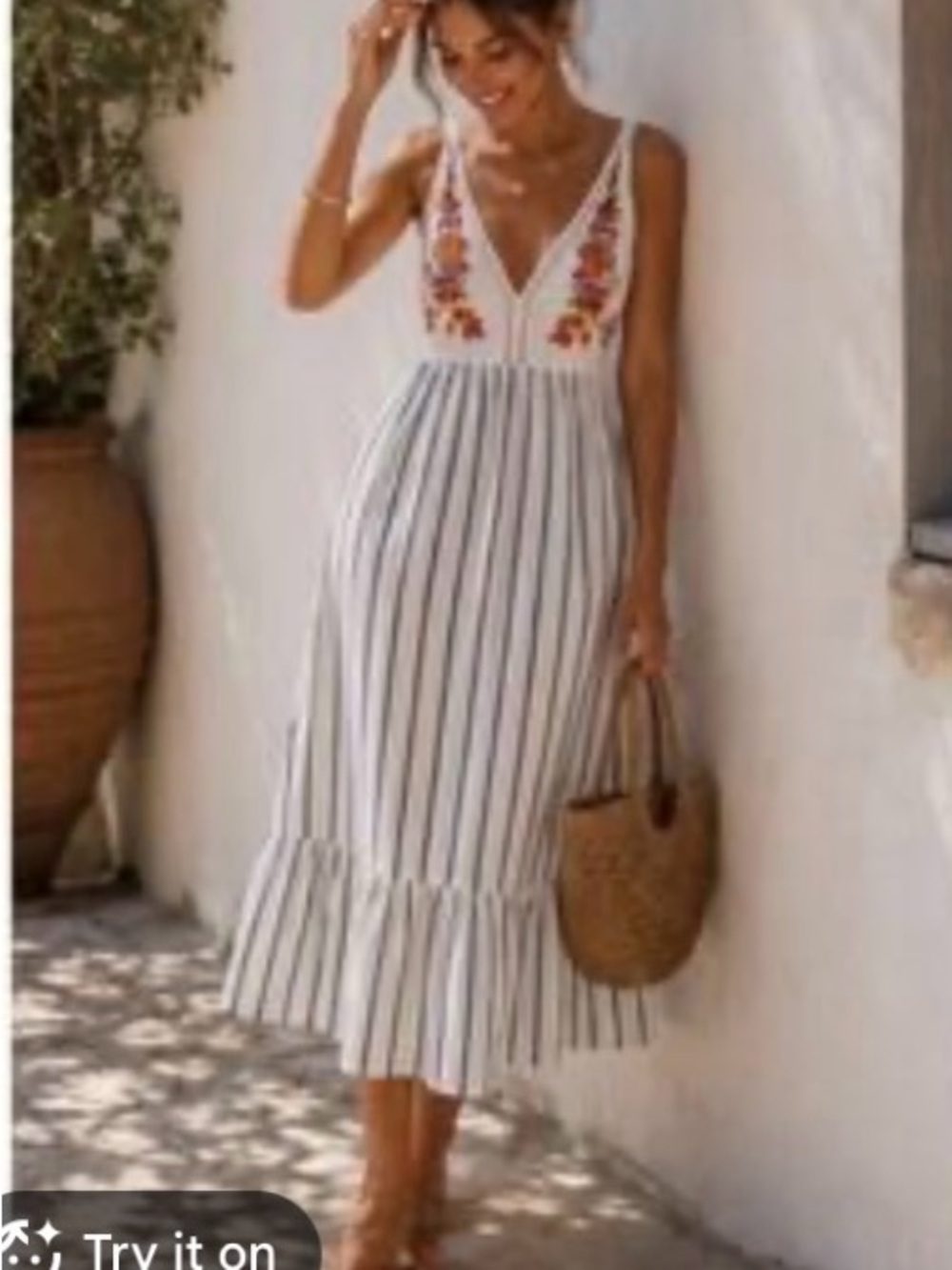 MELLODAY embroidered maxi (NWOT)